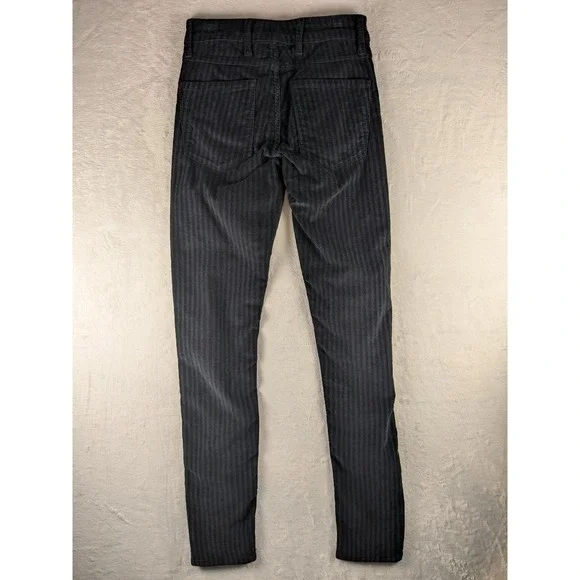 Sandro Corduroy Pants High Rise Supper Skinny Fit Casual Black Size‎ 24x30 - Picture 11 of 15